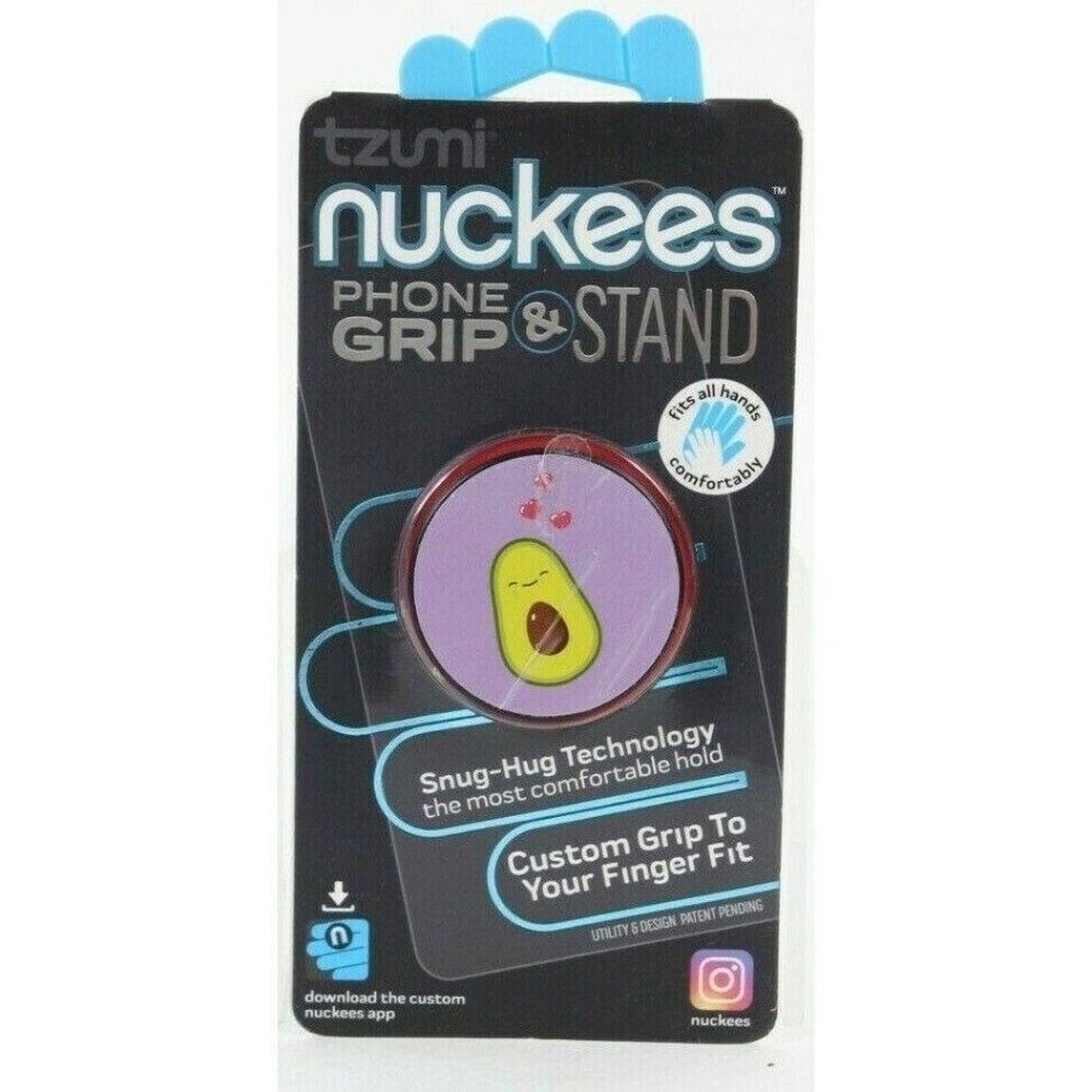 Nuckees Qty 2 Avocado Hearts Phone Grip And Stand